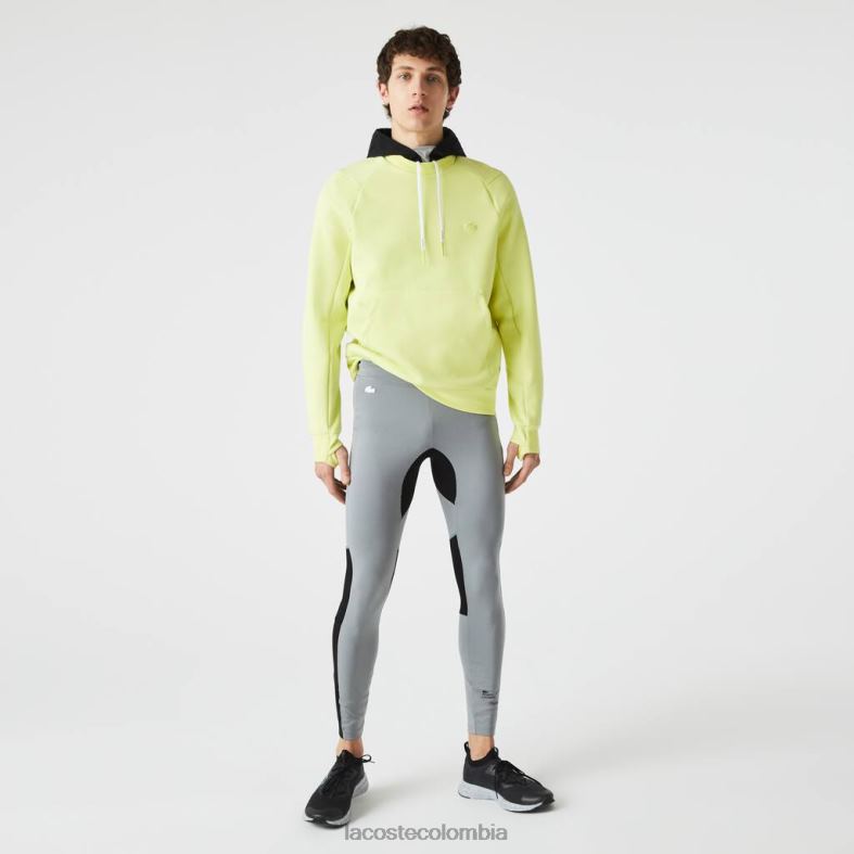 leggings deportivos gris chino/negro/blanco Lacoste ropa hombres 80XZX1139