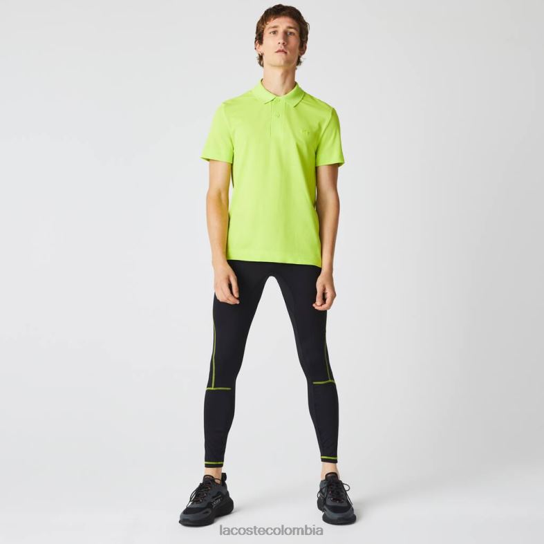 leggins termicos deportivos amarillo negro Lacoste ropa hombres 80XZX1112