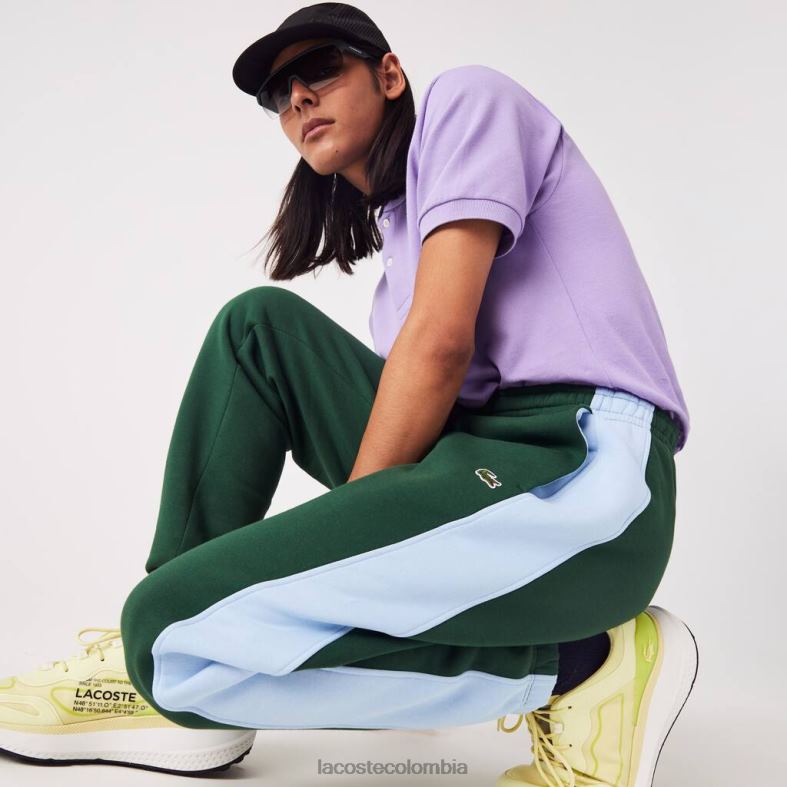 pantalones de chándal con bandas en contraste verde azul Lacoste ropa hombres 80XZX1058