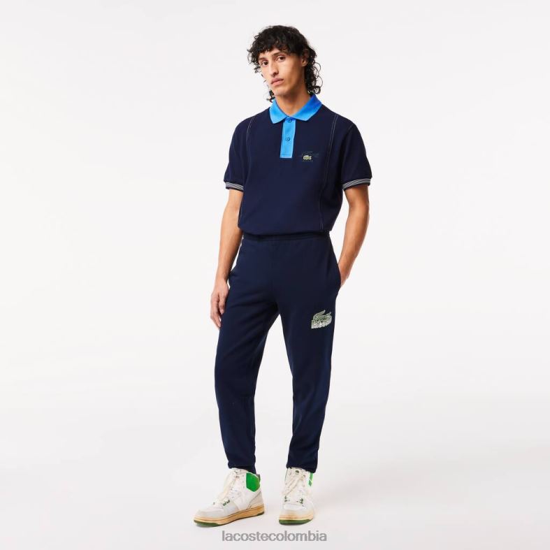 pantalones de chándal de polar sin cepillar Azul marino Lacoste ropa hombres 80XZX309