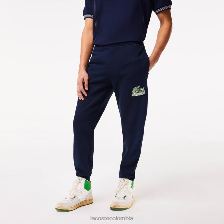 pantalones de chándal de polar sin cepillar Azul marino Lacoste ropa hombres 80XZX309