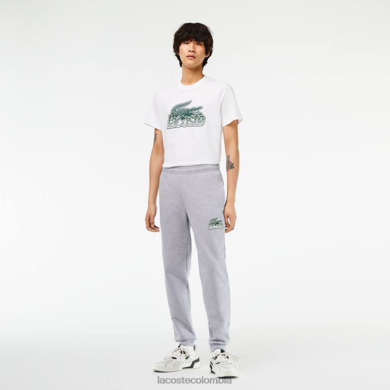 pantalones de chándal de polar sin cepillar lomo gris Lacoste ropa hombres 80XZX308