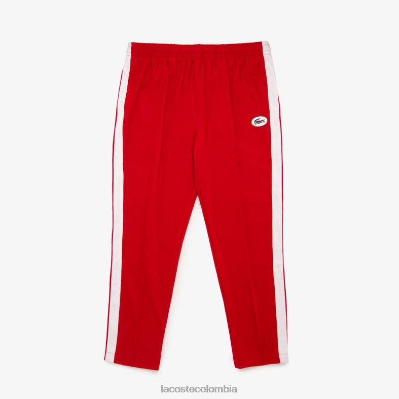 pantalones deportivos con banda lateral en contraste rojo Lacoste ropa hombres 80XZX1078