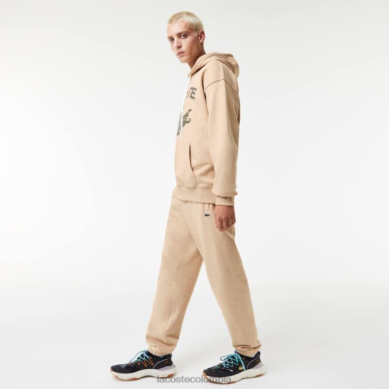 pantalones deportivos estampados beige Lacoste ropa hombres 80XZX1013