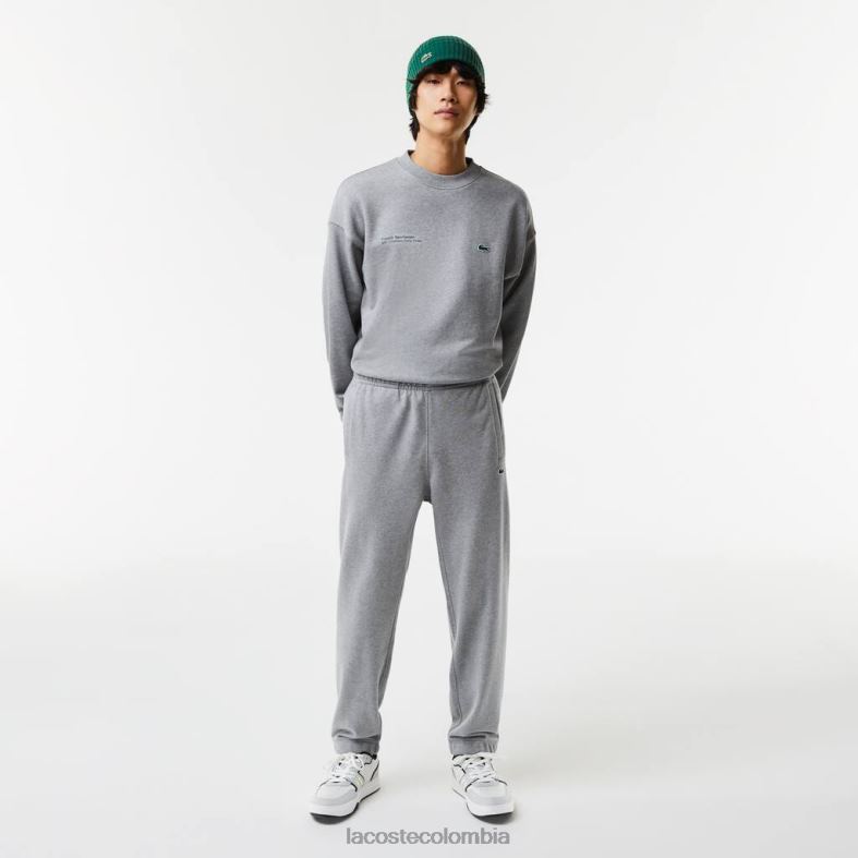 pantalones deportivos estampados lomo gris Lacoste ropa hombres 80XZX1012