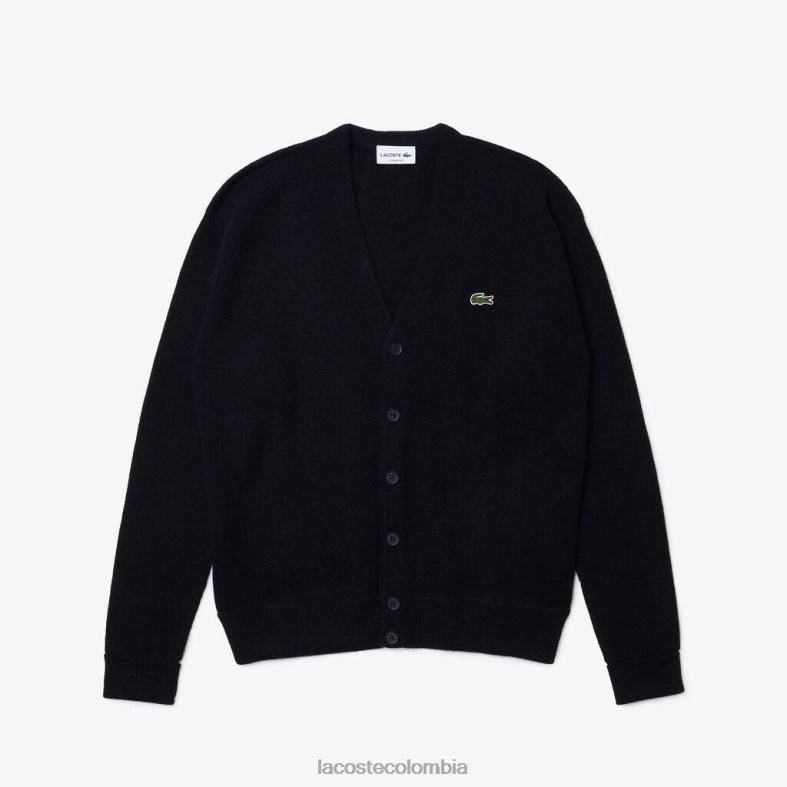cárdigan de lana con botones a tono y corte relajado Azul marino Lacoste ropa hombres 80XZX1605