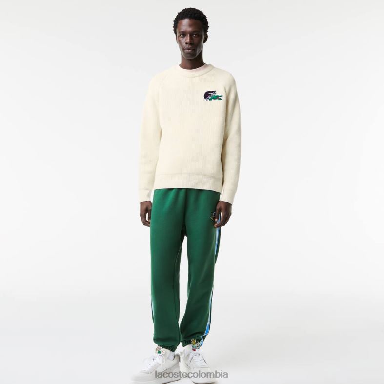 suéter de cocodrilo blanco Lacoste ropa hombres 80XZX1381