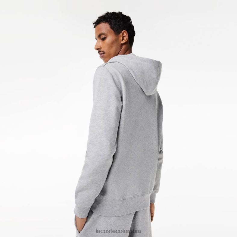 sudadera con capucha y forro polar sin cepillar lomo gris Lacoste ropa hombres 80XZX322