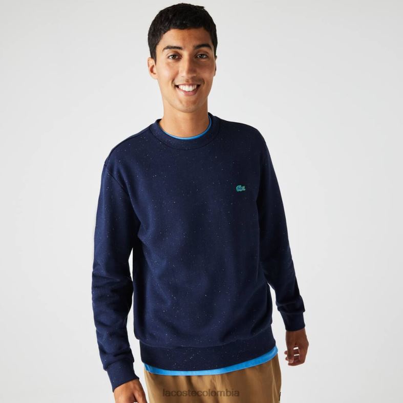 sudadera de corte clásico con estampado moteado Azul marino Lacoste ropa hombres 80XZX965