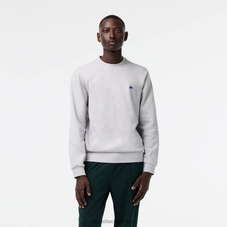 sudadera de corte clásico con estampado moteado lomo gris Lacoste ropa hombres 80XZX967