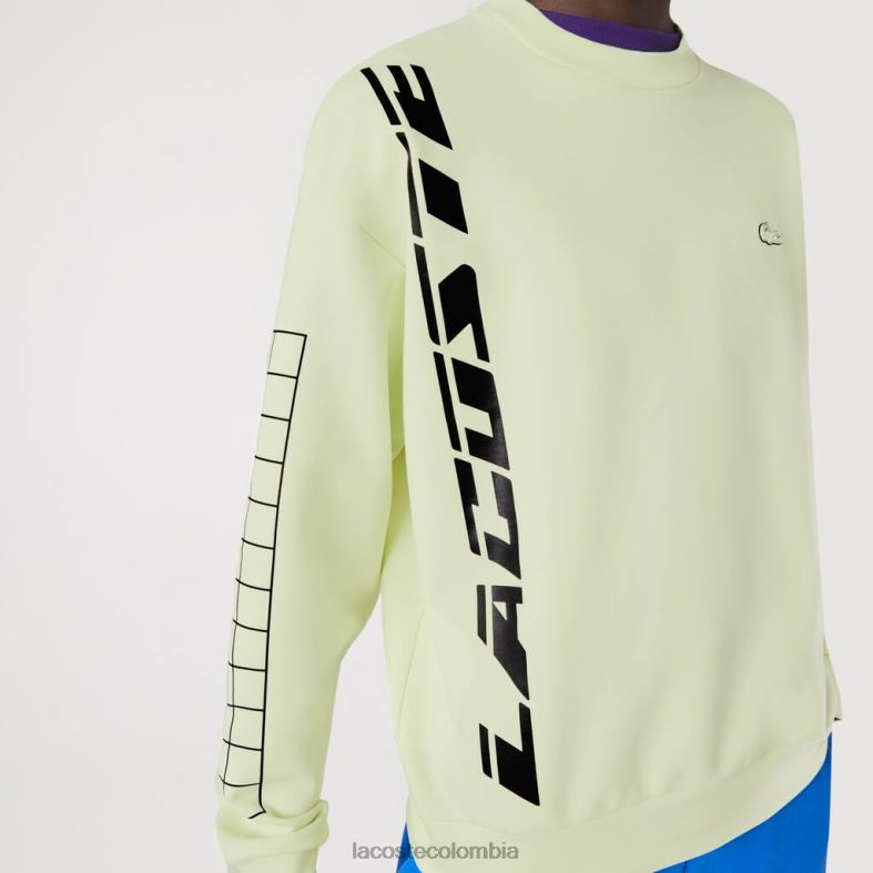 sudadera de piqué holgada amarillo Lacoste ropa hombres 80XZX1000