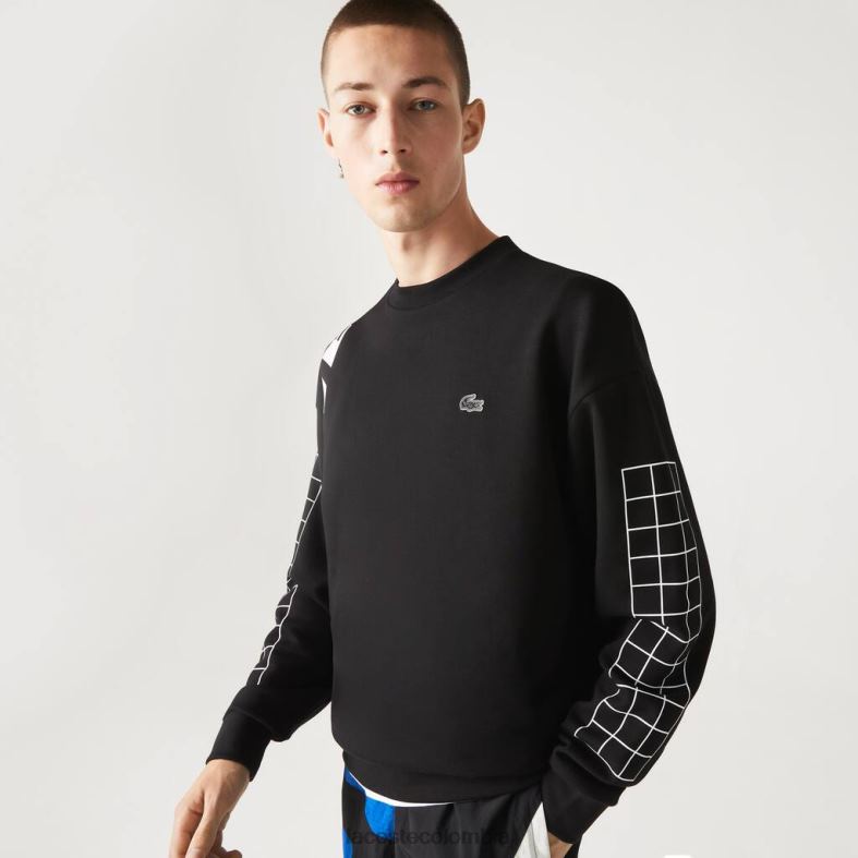 sudadera de piqué holgada negro Lacoste ropa hombres 80XZX999