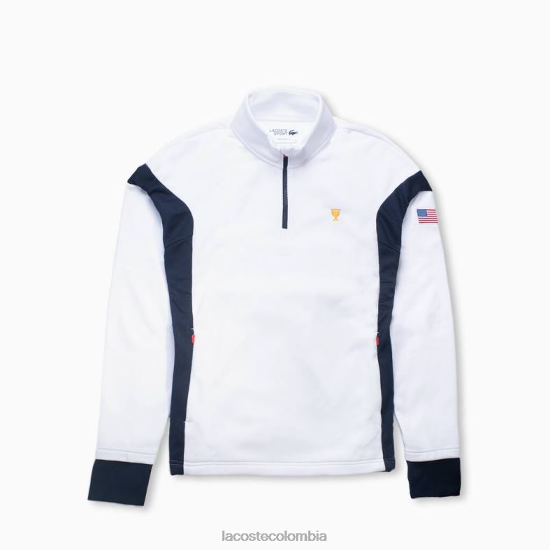 sudadera deportiva blanco/azul marino Lacoste ropa hombres 80XZX369