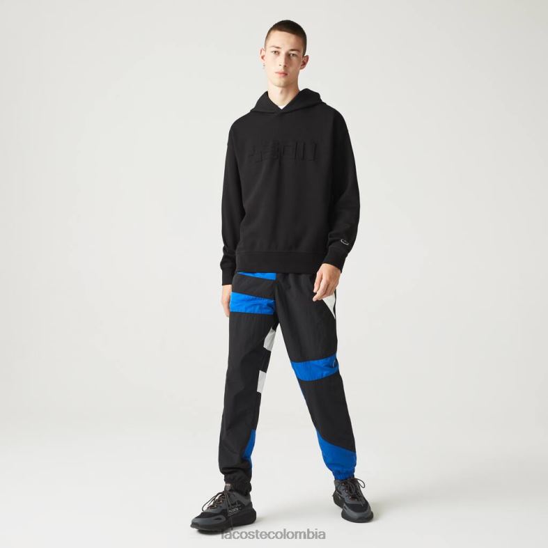 sudadera holgada con capucha negro Lacoste ropa hombres 80XZX1053