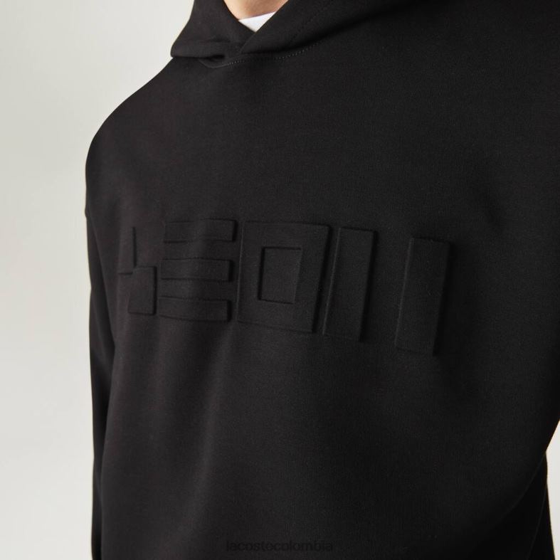 sudadera holgada con capucha negro Lacoste ropa hombres 80XZX1053