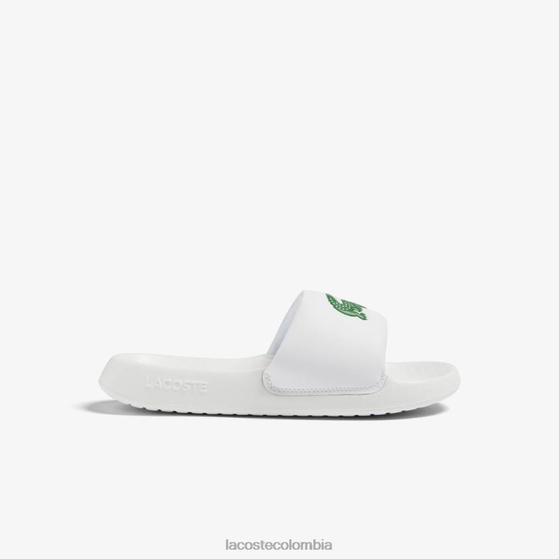 chanclas croco 1.0 sintéticas blanco verde Lacoste zapatos hombres 80XZX1728