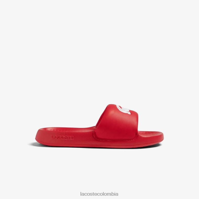chanclas croco 1.0 sintéticas rojo blanco Lacoste zapatos hombres 80XZX1729