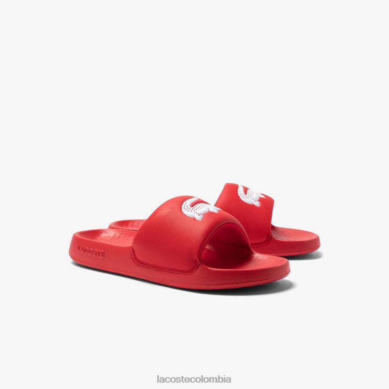 chanclas croco 1.0 sintéticas rojo blanco Lacoste zapatos hombres 80XZX1729