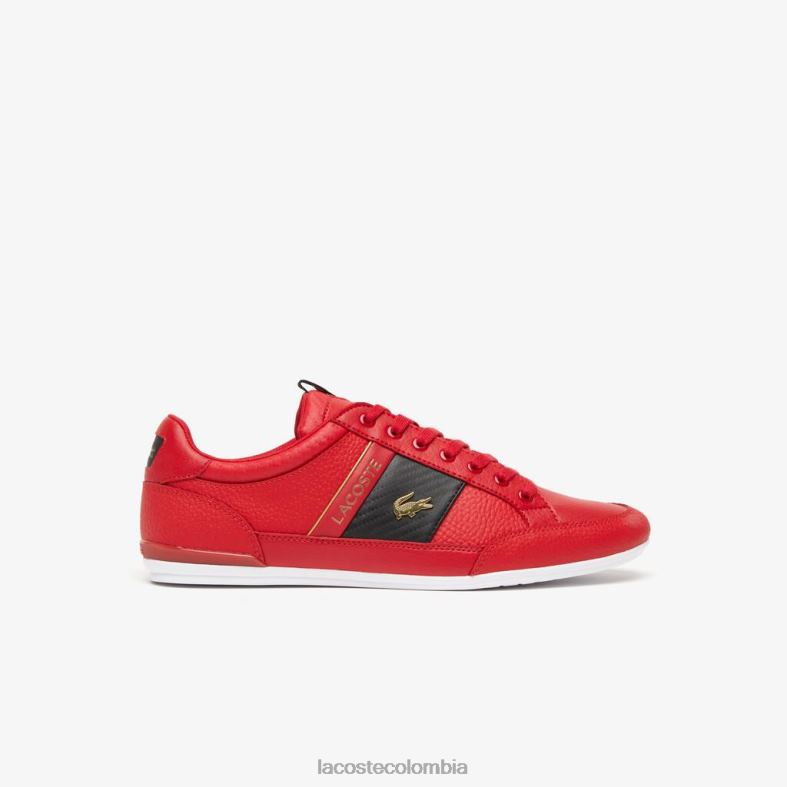 Zapatillas chaymon de piel y fibra de carbono. negro rojo Lacoste zapatos hombres 80XZX1772