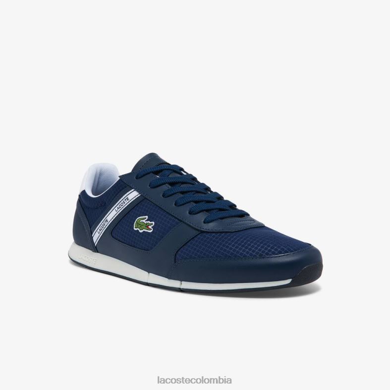 Zapatillas deportivas menerva de tela y piel. azul marino y blanco Lacoste zapatos hombres 80XZX1699