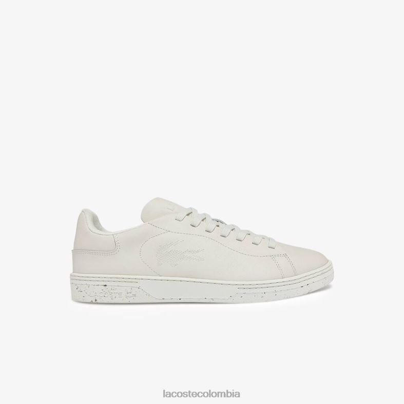 tenis Court Zero de cuero blanquecino Lacoste zapatos hombres 80XZX1873