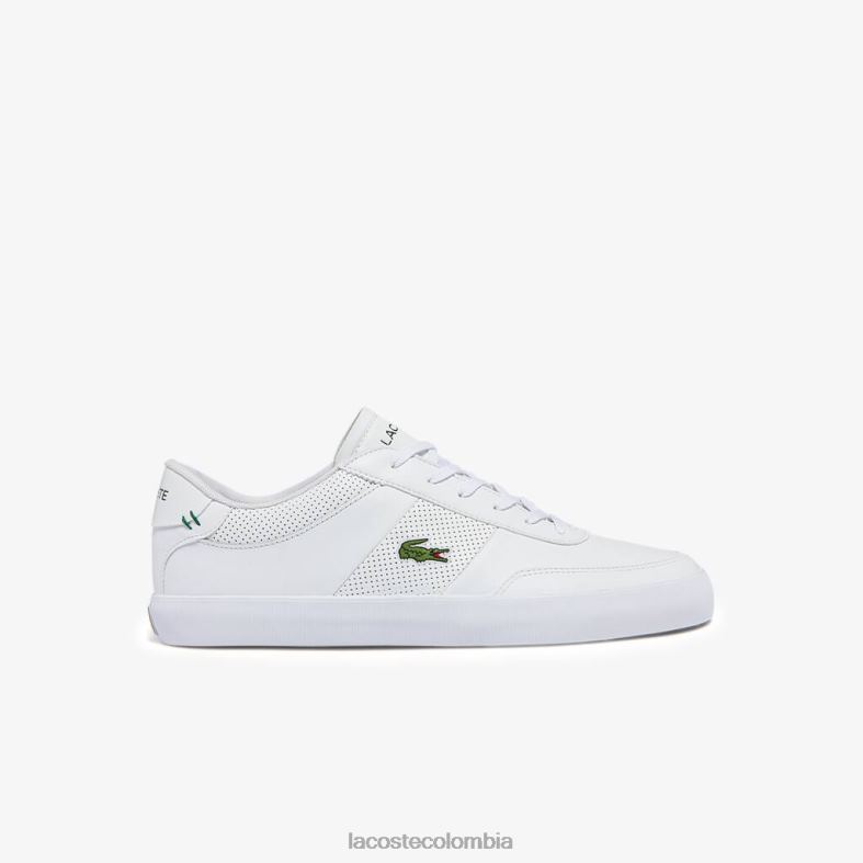 zapatillas Court Master de cuero blanco Lacoste zapatos hombres 80XZX1913