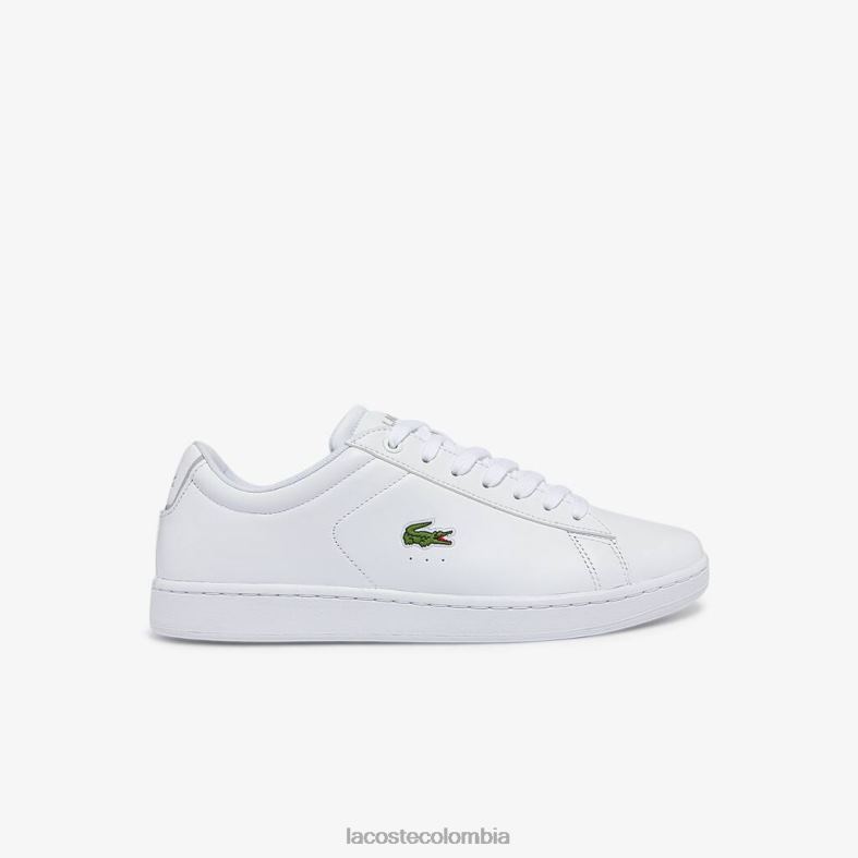 zapatillas carnaby de piel blanco Lacoste zapatos hombres 80XZX1817