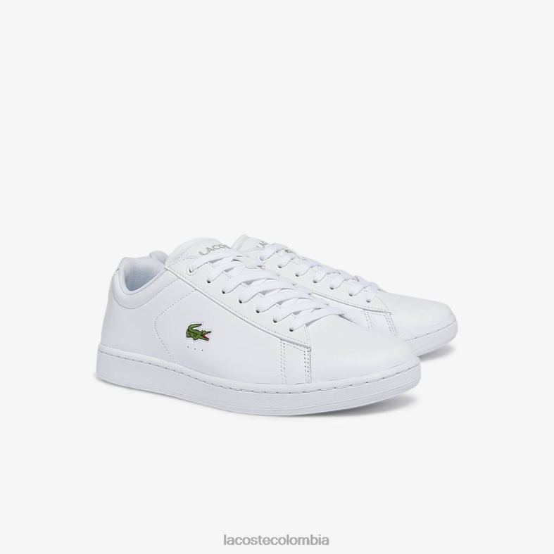 zapatillas carnaby de piel blanco Lacoste zapatos hombres 80XZX1817