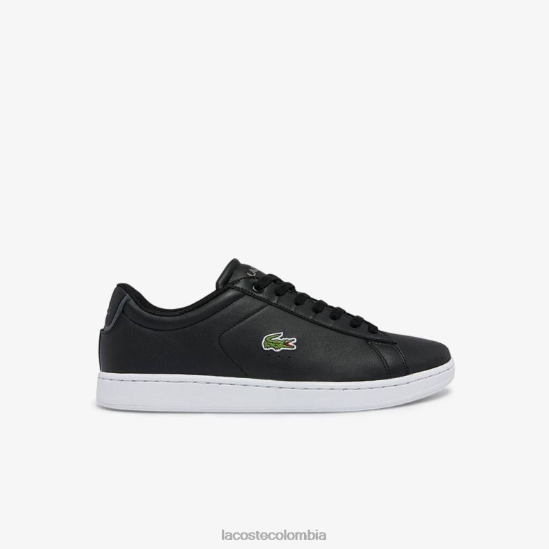zapatillas carnaby de piel blanco negro Lacoste zapatos hombres 80XZX1816
