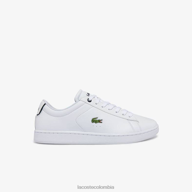 zapatillas carnaby de piel naval Blanca Lacoste zapatos hombres 80XZX1815