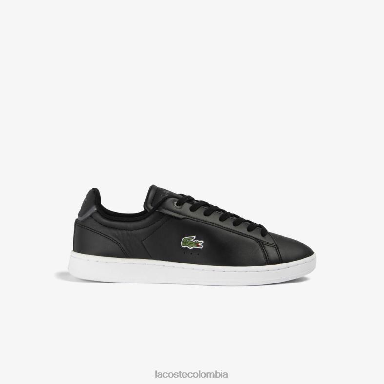 zapatillas carnaby pro bl de cuero en el mismo tono blanco negro Lacoste zapatos hombres 80XZX1742