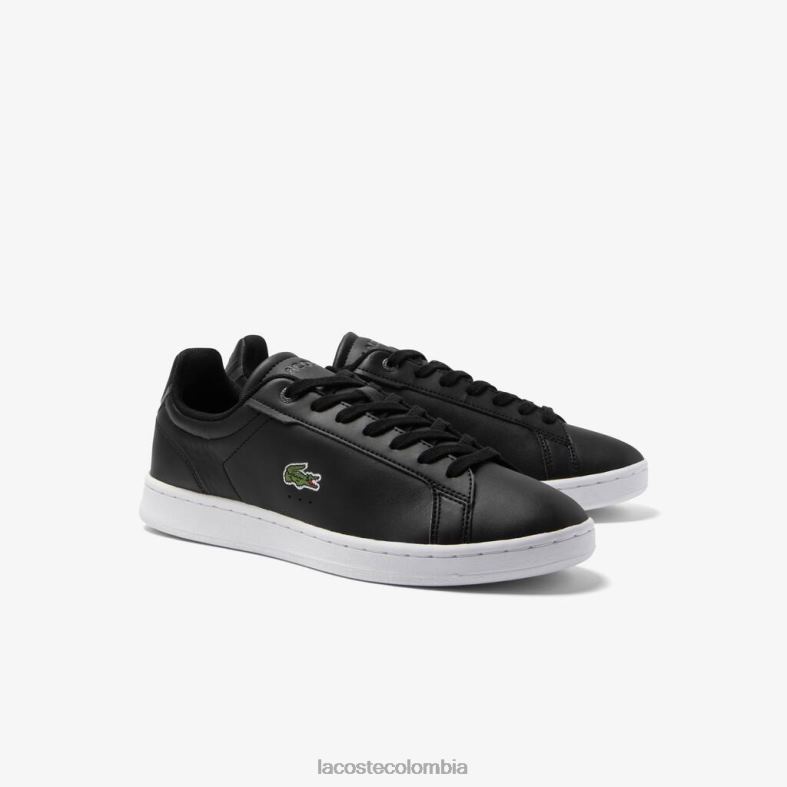 zapatillas carnaby pro bl de cuero en el mismo tono blanco negro Lacoste zapatos hombres 80XZX1742
