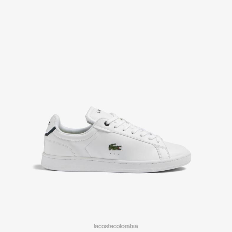 zapatillas carnaby pro bl de cuero en el mismo tono naval Blanca Lacoste zapatos hombres 80XZX1743
