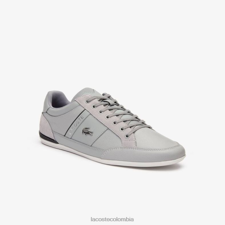 zapatillas chaymon de piel gris negro Lacoste zapatos hombres 80XZX1709