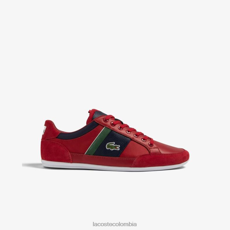 zapatillas chaymon de tela rojo/azul marino Lacoste zapatos hombres 80XZX1737