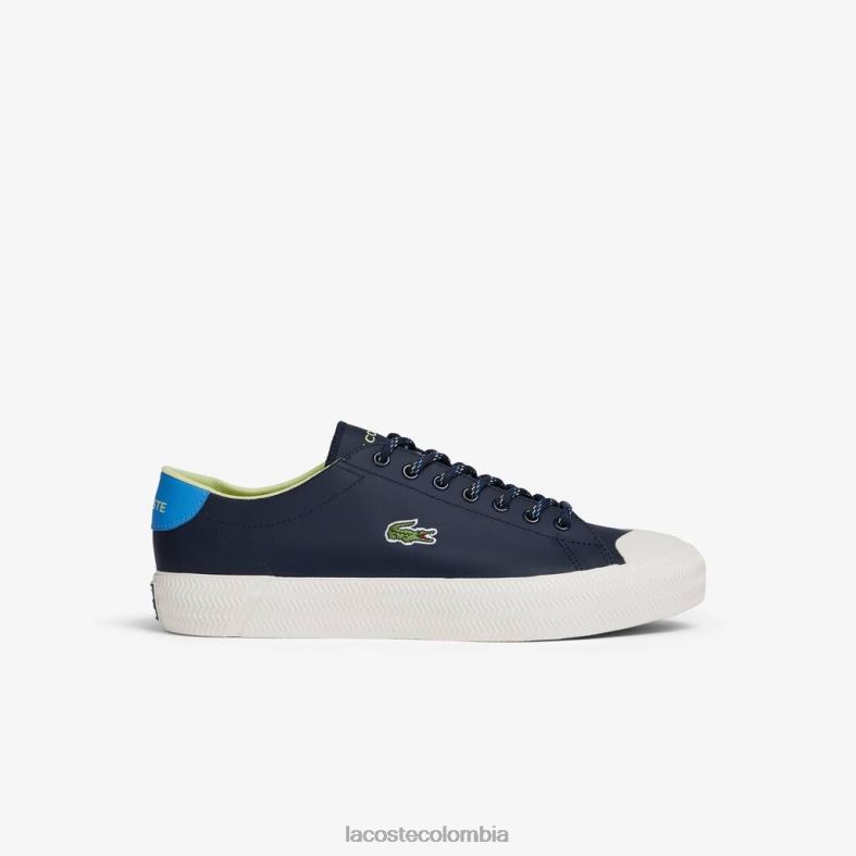 zapatillas gripshot de piel y ante azul marino y blanco roto Lacoste zapatos hombres 80XZX1899