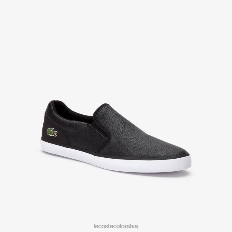 zapatillas jouer de cuero blanco negro Lacoste zapatos hombres 80XZX1885