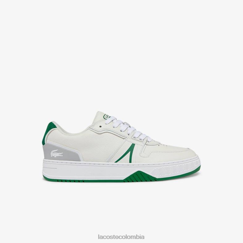 zapatillas l001 de piel blanco verde Lacoste zapatos hombres 80XZX1840