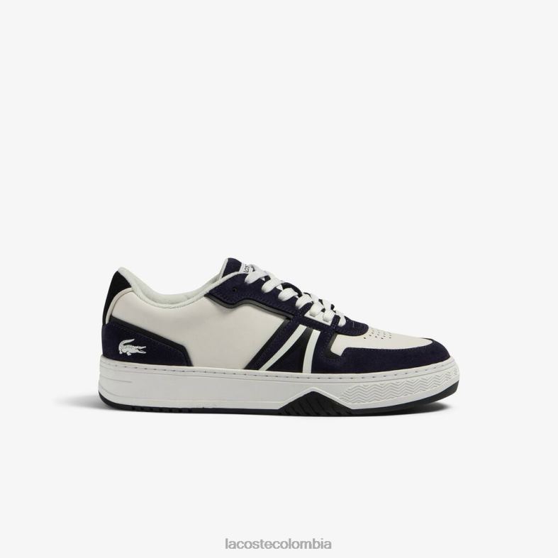 zapatillas l001 de piel naval Blanca Lacoste zapatos hombres 80XZX1752