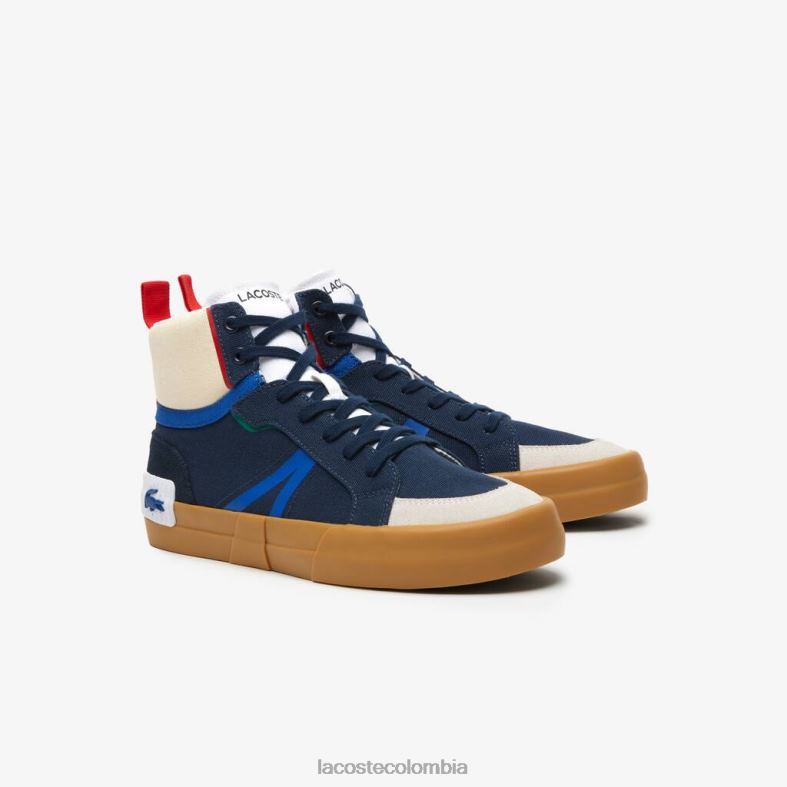 zapatillas l004 azul marino/goma Lacoste zapatos hombres 80XZX1786