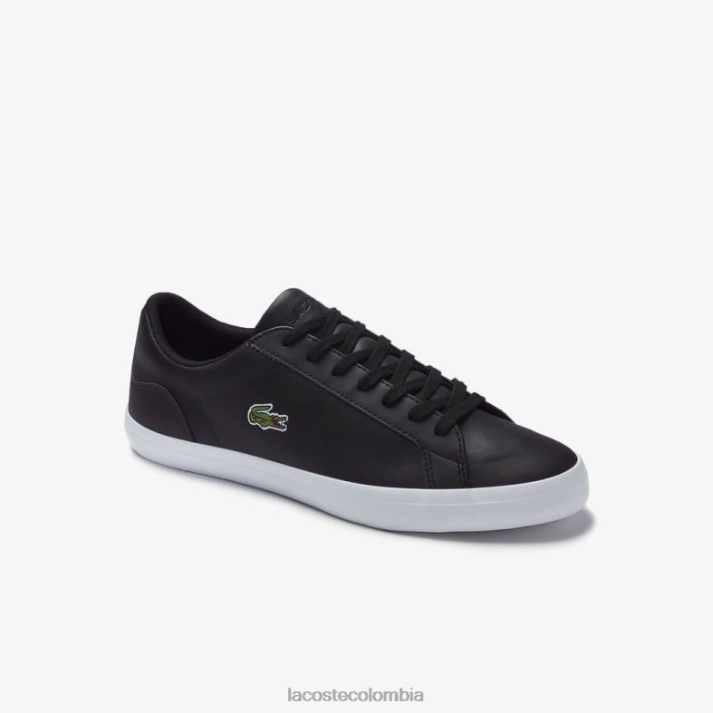 zapatillas lerond de piel negro Lacoste zapatos hombres 80XZX1716