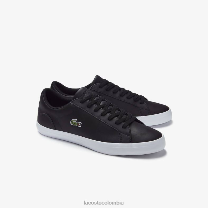 zapatillas lerond de piel negro Lacoste zapatos hombres 80XZX1716