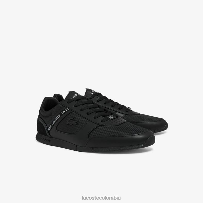zapatillas menerva de tela negro Lacoste zapatos hombres 80XZX1701