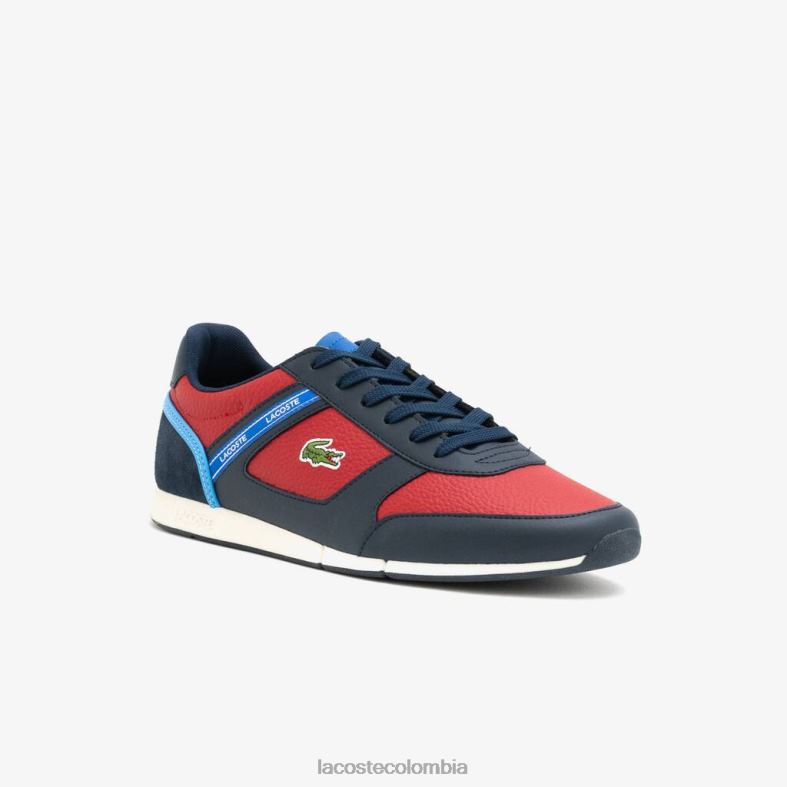 zapatillas menerva sport sintéticas azul marino y rojo Lacoste zapatos hombres 80XZX1908