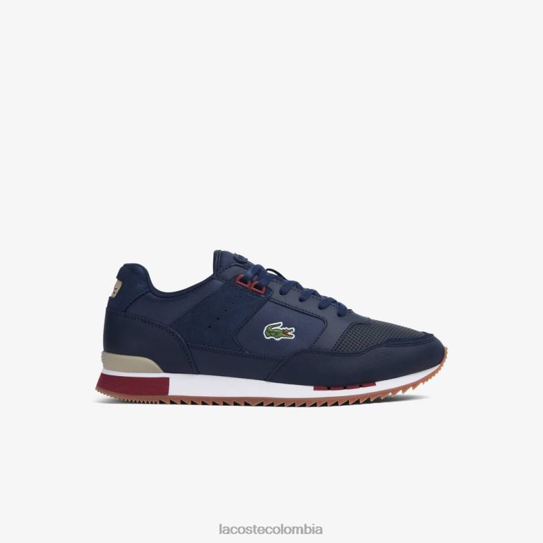 zapatillas partners de tela y piel azul marino/goma Lacoste zapatos hombres 80XZX1712