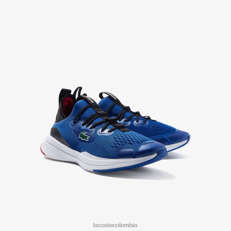 zapatillas run spin comfort de tejido en contraste de color azul blanco Lacoste zapatos hombres 80XZX1882