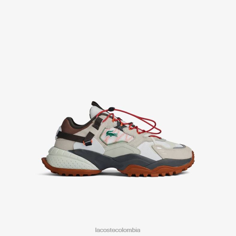 calzado outdoor textil l-guard breaker blanco roto y marrón Lacoste zapatos hombres 80XZX1777