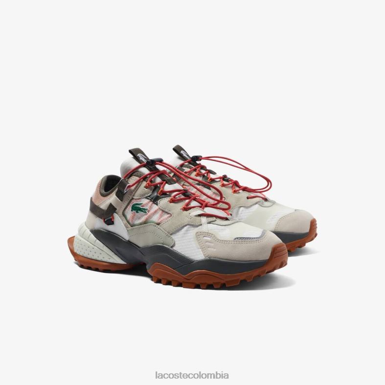 calzado outdoor textil l-guard breaker blanco roto y marrón Lacoste zapatos hombres 80XZX1777