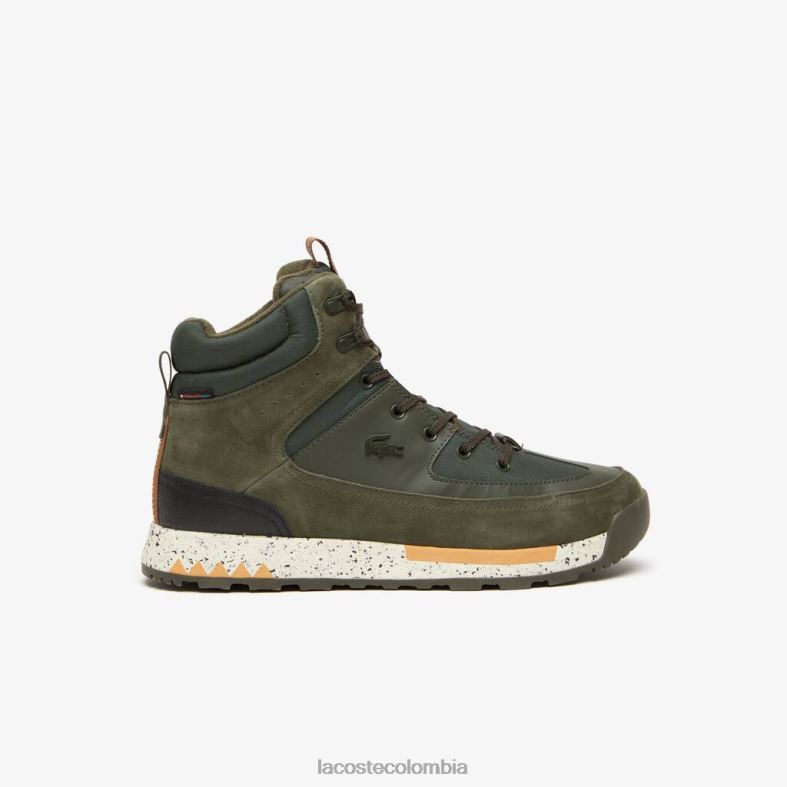 calzado urbano breaker textil y outdoor verde oscuro y blanco roto Lacoste zapatos hombres 80XZX1891