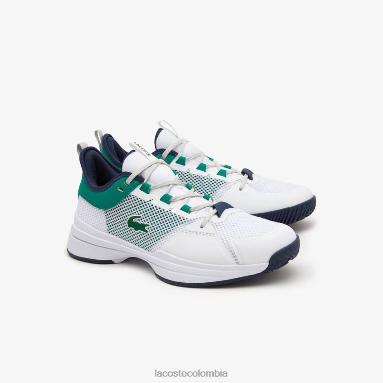 tenis ag-lt21 textil blanco verde Lacoste zapatos hombres 80XZX1903